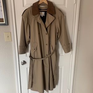 MISTY HARBOR Woman’s Size 14 Trench Coat Women Khaki Rain Coat USA